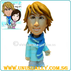 Custom 3D Caricature Male Winter Sonata Figurine